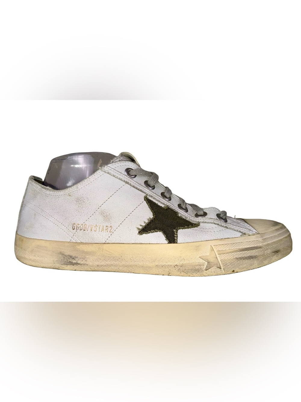 GOLDEN GOOSE VSTAR2 SNEAKERS IN DIRTY WHITE